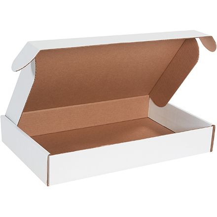 19 x 12 x 3" White Deluxe Literature Mailers